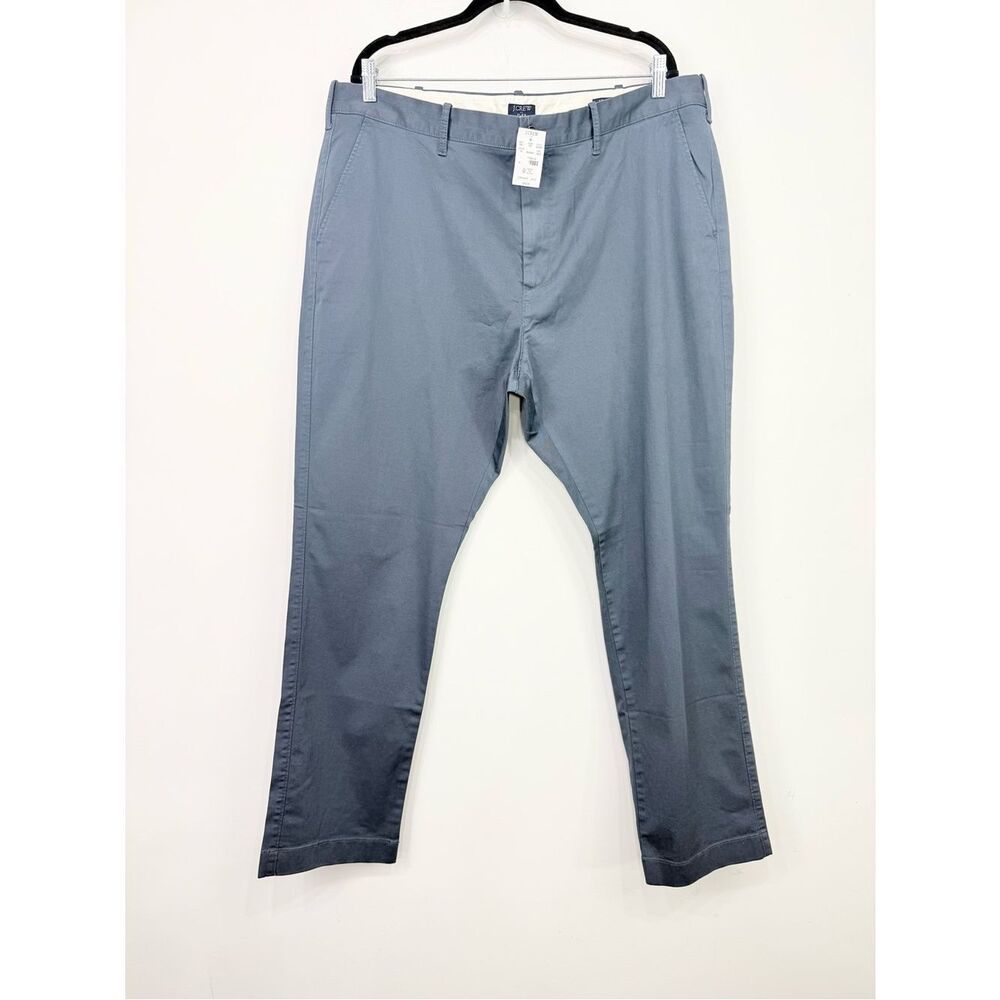 J. Crew Flex Slate Blue  Athletic Slim Cotton Business Casual Dress Pants NEW